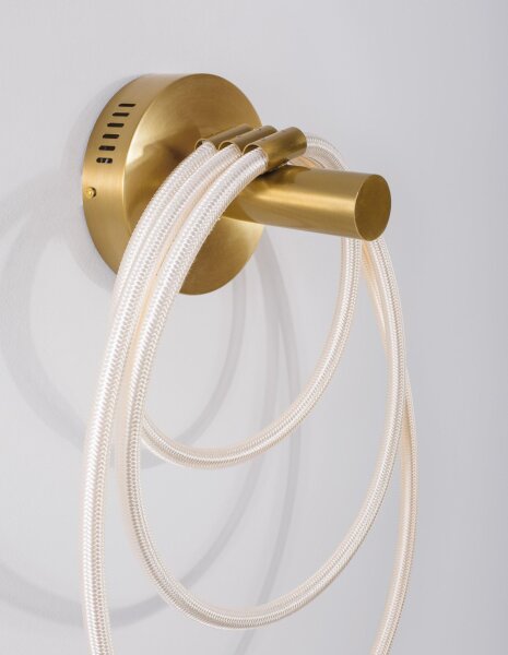 LED Wandlampe 50 cm hoch in Gold Metall warmweiß FOSTER