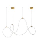 LED H&auml;ngelampe in Gold 150 cm lang dimmbar Metall...