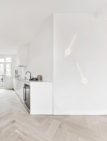 LED Wandleuchte Minimalistisch Schwarz 61 cm hoch schmal