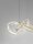 LED Hängelampe in Gold 60 cm breit dimmbar Kristall Metall