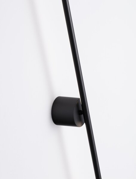 LED Wandlampe Bad schmal IP44 90 cm hoch Schwarz warmweiß