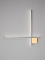 LED Wandlampe 80 cm breit in Schwarz Gold dimmbar 2 flammig