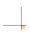 LED Wandlampe 80 cm breit in Schwarz Gold dimmbar 2 flammig