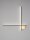 LED Wandlampe 80 cm breit in Schwarz Gold dimmbar 2 flammig
