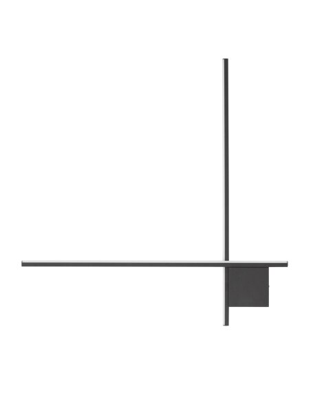 LED Wandleuchte Minimalistisch Schwarz 80 cm breit dimmbar