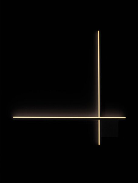 LED Wandleuchte Minimalistisch Schwarz 80 cm breit dimmbar