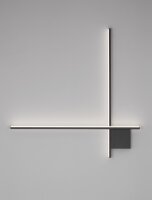 LED Wandleuchte Minimalistisch Schwarz 80 cm breit dimmbar