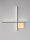LED Wandlampe in Schwarz Gold 50 cm breit dimmbar 2 flammig