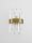 Wandlampe G9 30 cm hoch in Gold matt Klassisch Kristall