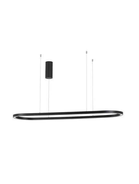 LED Pendelleuchte 120 cm lang Schwarz dimmbar Design 6989 lm