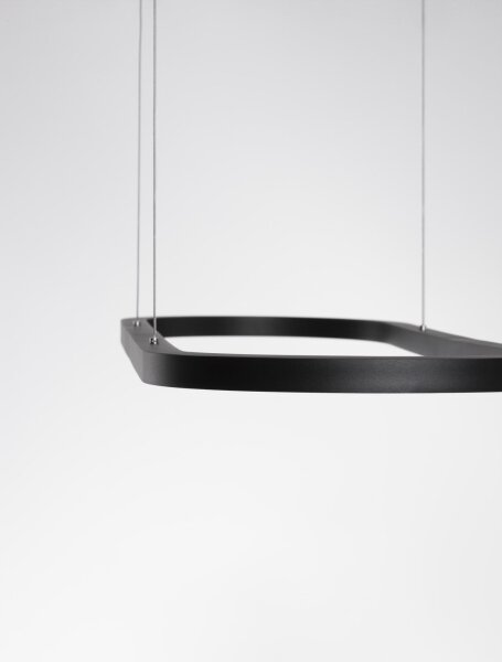 LED Pendelleuchte 120 cm lang Schwarz dimmbar Design 6989 lm