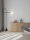 Stehlampe rund G9 150 cm Schwarz Weiß Design Glas GLENNA