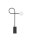 Tischlampe Design Schwarz Weiß 64 cm G9 Glas rund GLENNA