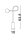 Tischlampe Design Schwarz Weiß 64 cm G9 Glas rund GLENNA