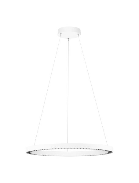 LED Pendelleuchte Ring Ø 65 cm Weiß dimmbar höhenverstellbar
