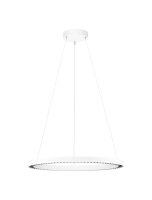 LED Pendelleuchte Ring &Oslash; 65 cm Wei&szlig; dimmbar h&ouml;henverstellbar