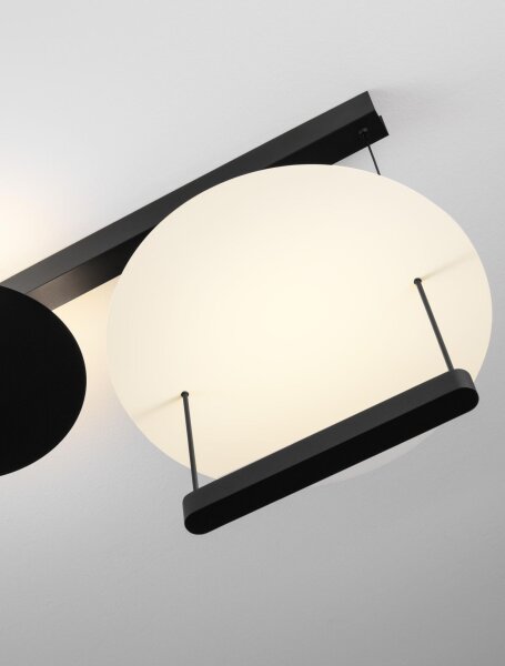LED Pendelleuchte 80 cm lang Schwarz Weiß dimmbar Design
