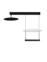 LED Pendelleuchte 80 cm lang Schwarz Wei&szlig; dimmbar Design