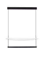 LED H&auml;ngelampe Design Schwarz Wei&szlig; 80 cm breit dimmbar