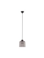 LED Pendelleuchte rund 14 cm breit Schwarz Grau...