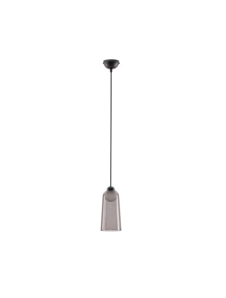 LED Hängelampe Retro Schwarz Grau Weiß 10 cm breit Kugel