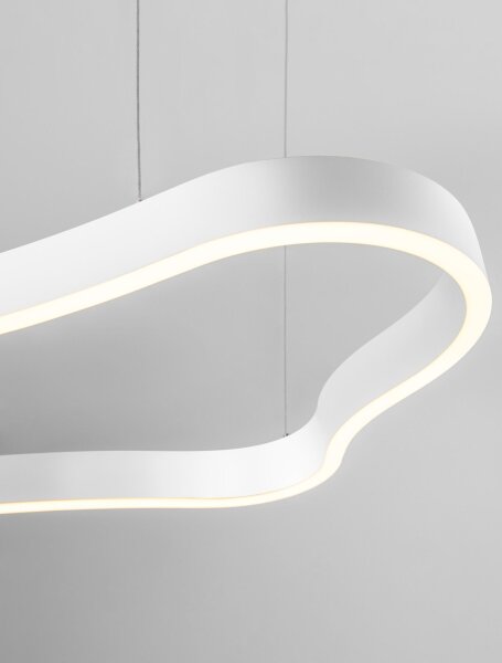 LED Hängelampe Design Weiß 90 cm lang dimmbar warmweiß