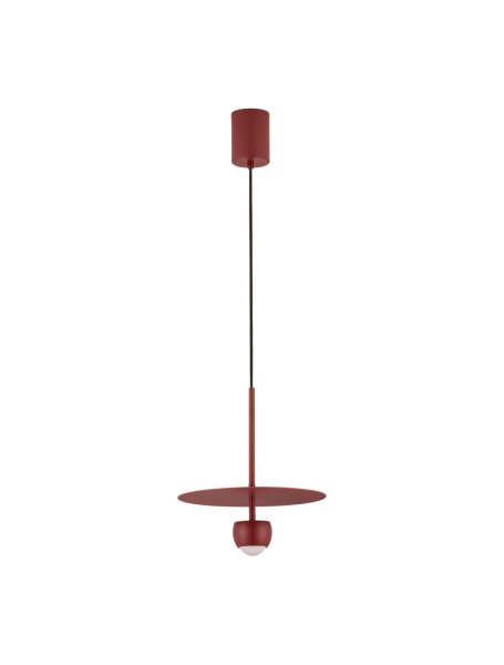 LED Pendelleuchte schmal Ø 30 cm Rot höhenverstellbar Retro