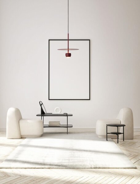 LED Pendelleuchte schmal Ø 30 cm Rot höhenverstellbar Retro