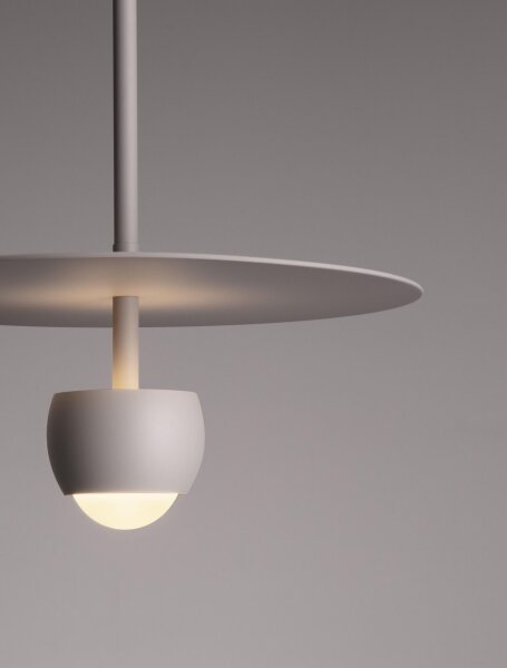 LED Hängeleuchte Beige Ø 30 cm höhenverstellbar Retro schmal