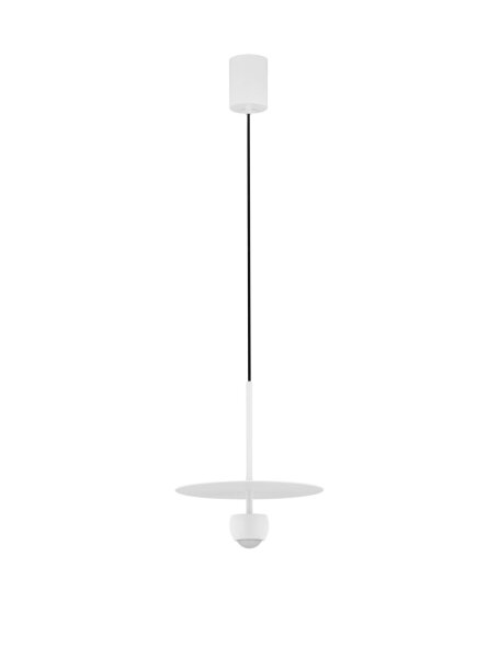 LED Pendelleuchte Weiß Ø 30 cm Retro schmal warmweiß Up Down