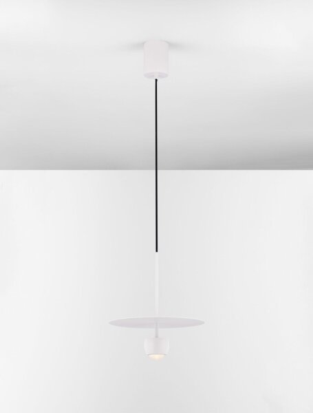 LED Pendelleuchte Weiß Ø 30 cm Retro schmal warmweiß Up Down