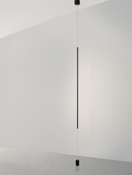 LED Pendelleuchte Ø 7 cm Schwarz höhenverstellbar Design