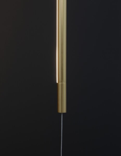 LED Hängelampe Design in Gold Ø 7 cm warmweiß HAINES 698 lm