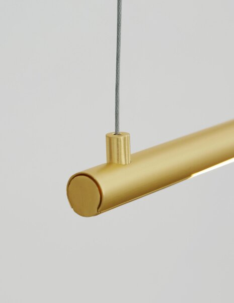 LED Hängelampe 120 cm lang in Gold höhenverstellbar Design