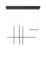 LED Pendelleuchte 110 cm lang Schwarz höhenverstellbar
