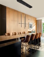 LED Pendelleuchte 110 cm lang Schwarz höhenverstellbar