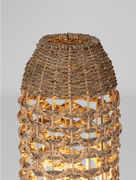 Stehlampe Boho Braun Seegras Wasserhyazinthe E27 70 cm hoch