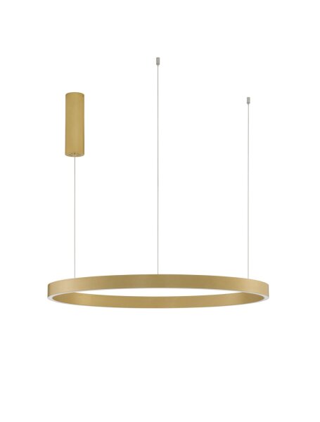 LED Pendelleuchte in Gold gebürstet Ø 80 cm dimmbar Ring
