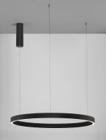 LED Hängeleuchte Schwarz Ø 80 cm dimmbar...