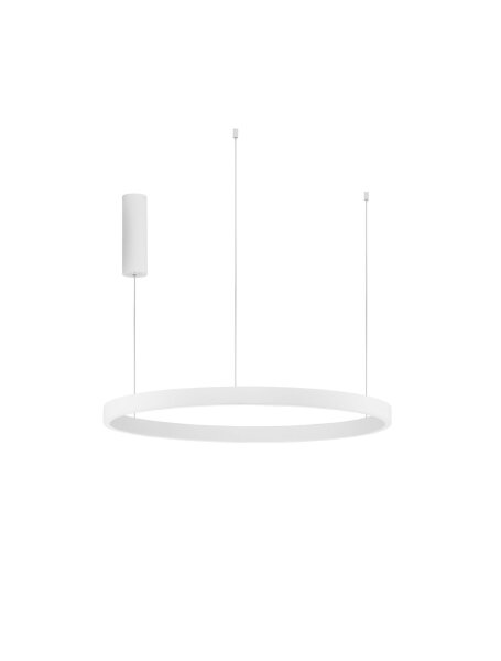 LED Hängeleuchte Weiß Ø 80 cm dimmbar Ring warmweiß HAMLIN
