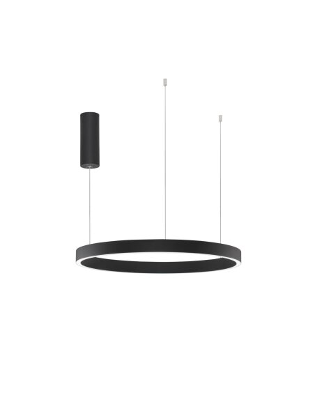 LED Pendelleuchte Ø 60 cm dimmbar Schwarz höhenverstellbar