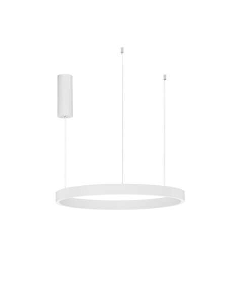 Runde LED Hängeleuchte Weiß Ø 60 cm dimmbar Ring warmweiß