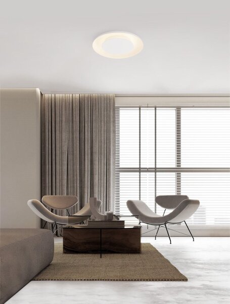 LED Deckenleuchte Weiß Ø 60 cm dimmbar rund CCT HARLAN