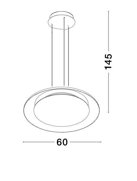 LED Hängeleuchte Schwarz Weiß Ø 60 cm dimmbar rund CCT