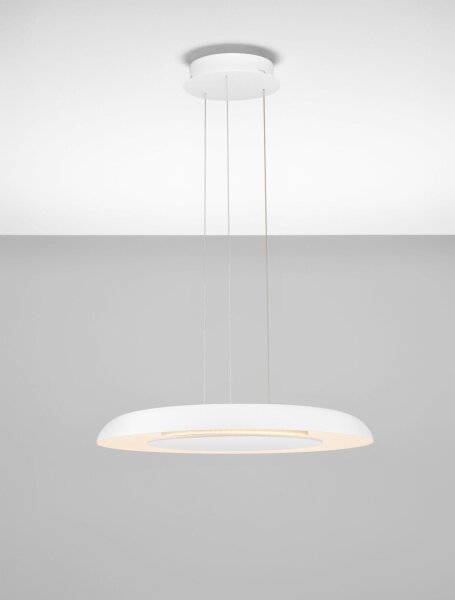 LED Pendelleuchte Weiß Ø 60 cm dimmbar rund CCT HARLAN