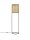 Stehlampe E27 150 cm Schwarz Natur Rattan 2 flammig Modern