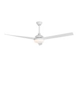LED Deckenlampe mit Ventilator Ø 152 cm Weiß...