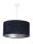 Lampe à suspendre bleu foncé argent Tissu rond Lampe