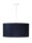Lampe à suspendre bleu foncé argent Tissu rond Lampe