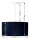Lampe à suspendre bleu foncé argent Tissu rond Lampe